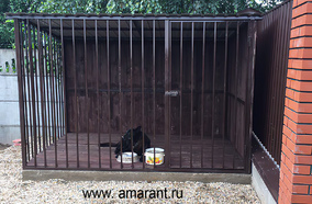 Вольер для крупной собаки с крышей (300х200)см фото; Вольер для крупной собаки с крышей (300х200)см от amarant.ru