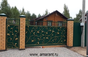 Ворота с лозой фото; Ворота с лозой от amarant.ru