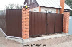 Ворота со встроенной каликой фото; Ворота со встроенной каликой от amarant.ru