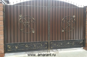 Ворота с буквами фото; Ворота с буквами от amarant.ru