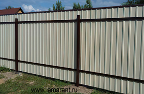 Односторонний забор фото; Односторонний забор от amarant.ru