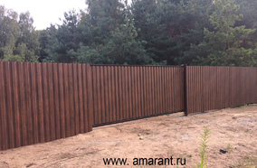 Забор под дерево фото; Забор под дерево от amarant.ru