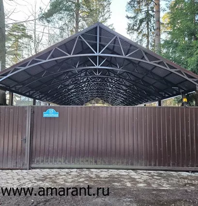 Купить Навес двухскатный с аркой - фото 1