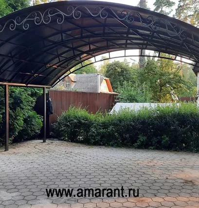 Купить Навес с кованым узором на фасаде - фото 1