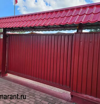 Купить Навес домиком над воротами - фото 1